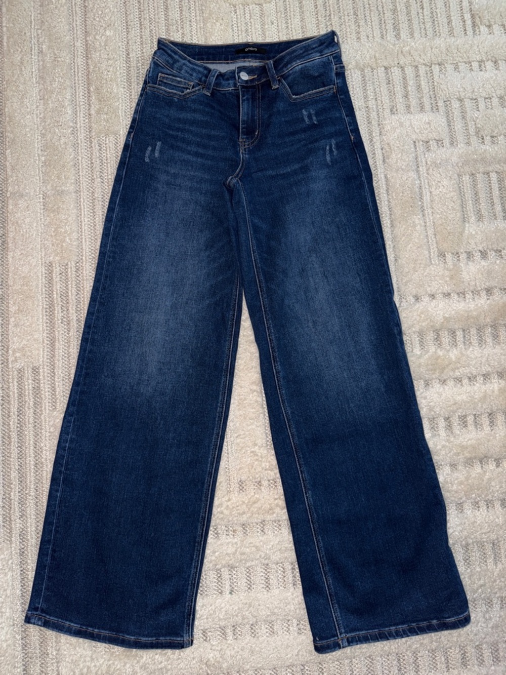 Women's Wide Leg Dark Blue Jeans